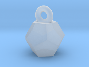 Solid Dodecahedron charm in Clear Ultra Fine Detail Plastic