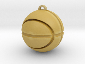 Basketball Pendant in Tan Fine Detail Plastic