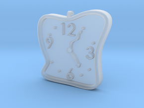 Clock Pendant in Clear Ultra Fine Detail Plastic