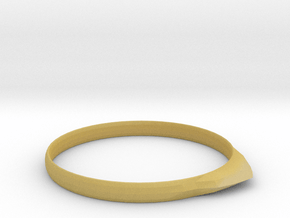 Edge Ring US Size 8 5/8 UK Size R in Tan Fine Detail Plastic