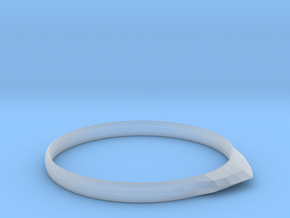 Edge Ring US Size 8 5/8 UK Size R in Clear Ultra Fine Detail Plastic