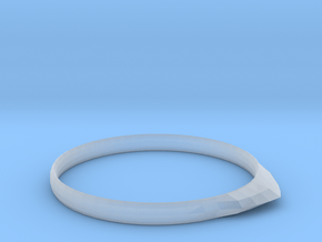 Edge Ring US Size 8 UK Size Q in Clear Ultra Fine Detail Plastic
