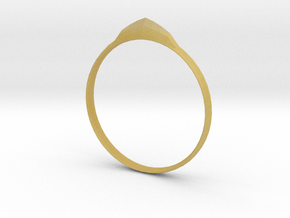 Edge Ring US Size 7 UK Size O in Tan Fine Detail Plastic