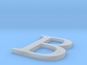 Letter-B in Clear Ultra Fine Detail Plastic