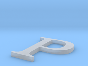 Letter-P in Clear Ultra Fine Detail Plastic