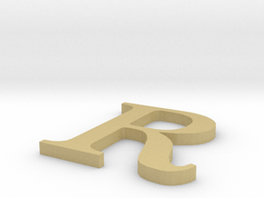 Letter-R in Tan Fine Detail Plastic