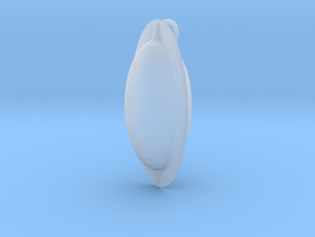Oval Pendant in Clear Ultra Fine Detail Plastic