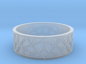 Moorish Geometric Lattice Ring in Clear Ultra Fine Detail Plastic