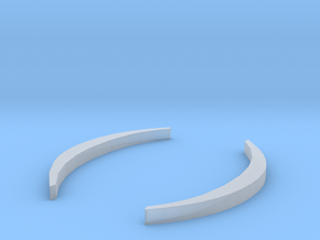 Round Brackets - ( ) in Clear Ultra Fine Detail Plastic
