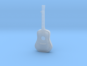 Guitar Pendant in Clear Ultra Fine Detail Plastic