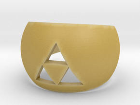 Triforce Cut Out Ring II size 7 in Tan Fine Detail Plastic