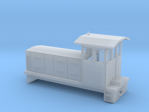 HOn30 Endcab Locomotive ("Eva") one p in Clear Ultra Fine Detail Plastic
