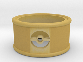 Pokeball Cutout Ring size 7 in Tan Fine Detail Plastic