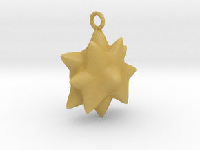 Chubby Star Pendant.  in Tan Fine Detail Plastic