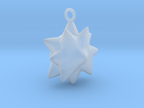 Chubby Star Pendant.  in Clear Ultra Fine Detail Plastic