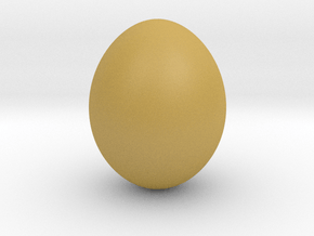 Shiny Cow Bird Egg - smooth in Tan Fine Detail Plastic