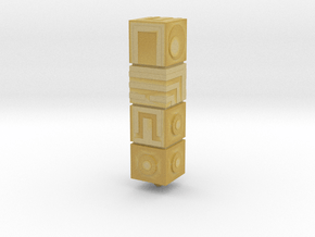 Monument Valley - The Totem keyring in Tan Fine Detail Plastic