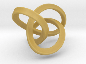 3-Sided Figure 8 Knot Pendant in Tan Fine Detail Plastic