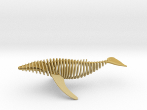 slicy bendy whale in Tan Fine Detail Plastic