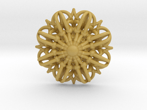 Mandala Stardust Pendant  in Tan Fine Detail Plastic