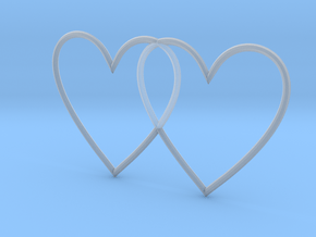 Hearts together in Clear Ultra Fine Detail Plastic
