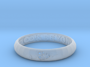 Word Ring in Clear Ultra Fine Detail Plastic