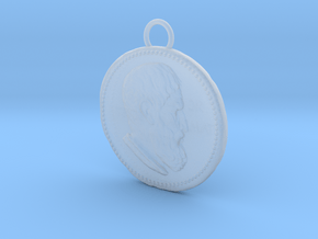 Epicurus Pendant 1.5 inches in Clear Ultra Fine Detail Plastic