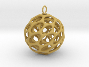 Christmas Bauble 5 in Tan Fine Detail Plastic