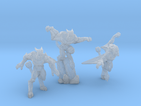 Gargoyles - Complete Set - 3 Miniatures 28/30mm Sc in Clear Ultra Fine Detail Plastic