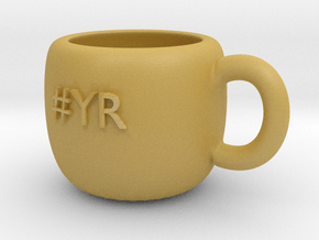 #YR Mug in Tan Fine Detail Plastic