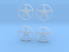 5-Spoke Insert #01 for 18" Modular Wheel in Clear Ultra Fine Detail Plastic