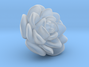 Medium Size Rose  in Clear Ultra Fine Detail Plastic