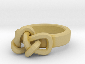 Womens Endless Knot Ring Size 7 in Tan Fine Detail Plastic