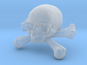 12mm .47in Skull & Bones for earring in Clear Ultra Fine Detail Plastic
