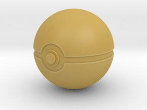 Original Poké Ball 8cm in diameter. in Tan Fine Detail Plastic