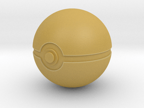 Pokeball 4cm in diameter. in Tan Fine Detail Plastic