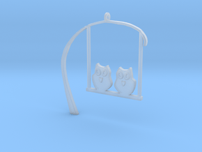 Owl Pendant in Clear Ultra Fine Detail Plastic