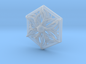 Hexagon Pendant in Clear Ultra Fine Detail Plastic