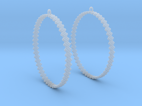 Pearl Hoop Earrings 60mm in Clear Ultra Fine Detail Plastic