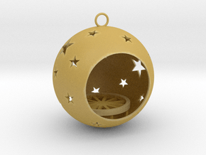 Christmas Bauble Tealight Stars in Tan Fine Detail Plastic