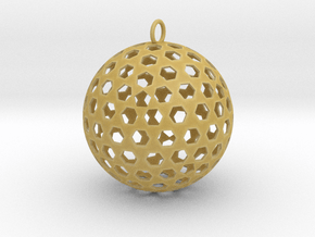 Christmas Bauble 8 in Tan Fine Detail Plastic