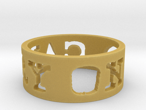 Carry On Ring (Size 10) in Tan Fine Detail Plastic