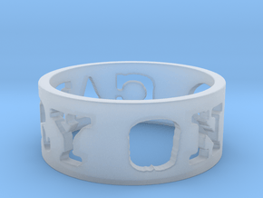 Carry On Ring (Size 10) in Clear Ultra Fine Detail Plastic