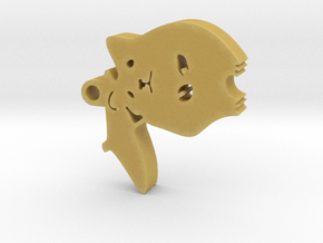 Hamster with Umbrella in Tan Fine Detail Plastic