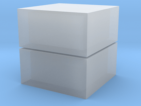 Cubic 1x1x2 2cm in Clear Ultra Fine Detail Plastic