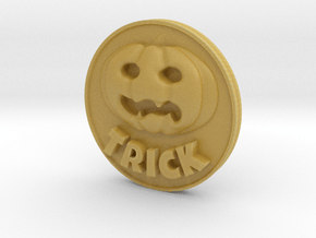 Trick Or Treat Coin in Tan Fine Detail Plastic