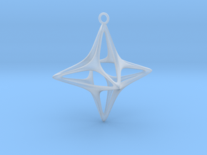 Christmas Star No.1 in Clear Ultra Fine Detail Plastic