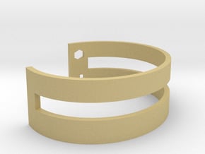 Simple Bracelet in Tan Fine Detail Plastic