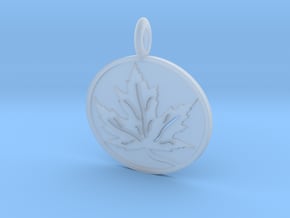Leaf Pendant in Clear Ultra Fine Detail Plastic
