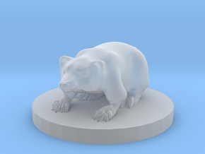 Small Badger Miniature in Clear Ultra Fine Detail Plastic